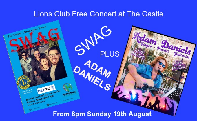 The Lions Free Summer Concert  – Swag plus Adam Daniels