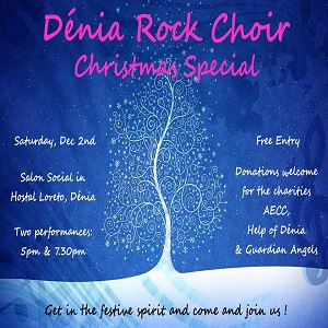 Denia Rock Choir Christmas Special at Hostal Loreto