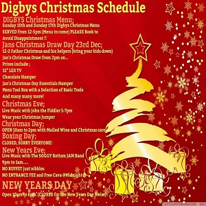Christmas and New Year Dates at Digby’s