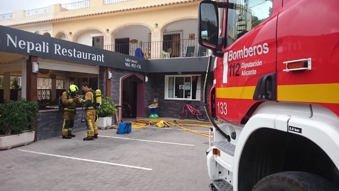 Fire at Moraira Restaurant