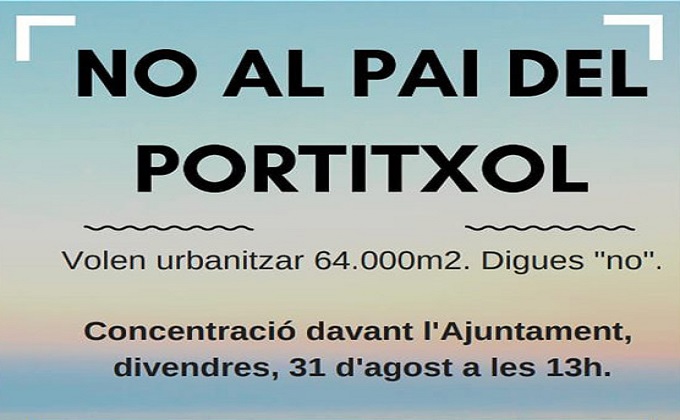Protest Against the Development of 64.000m2 in Portitxol