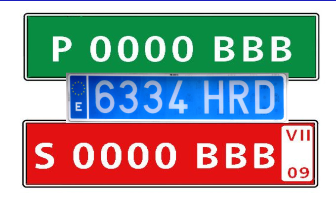 What a coloured number plate means