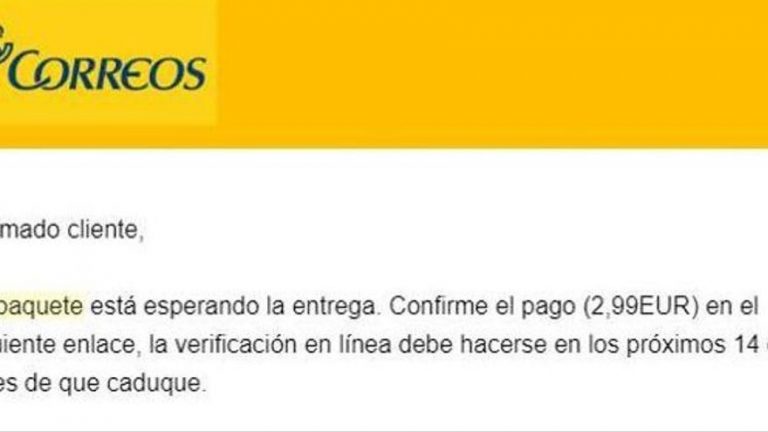 New scam alert – emails seemingly from Correos