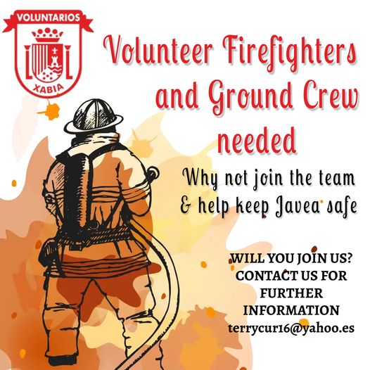Volunteer firefighters and ground crew needed in Javea!