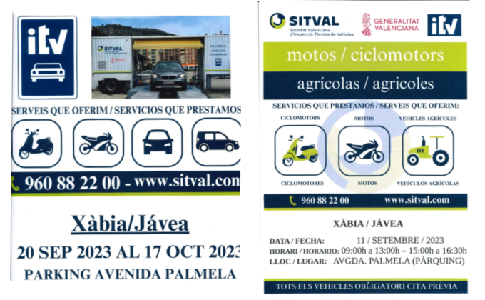 The Molble ITV Station arrives in Javea on 11th September.