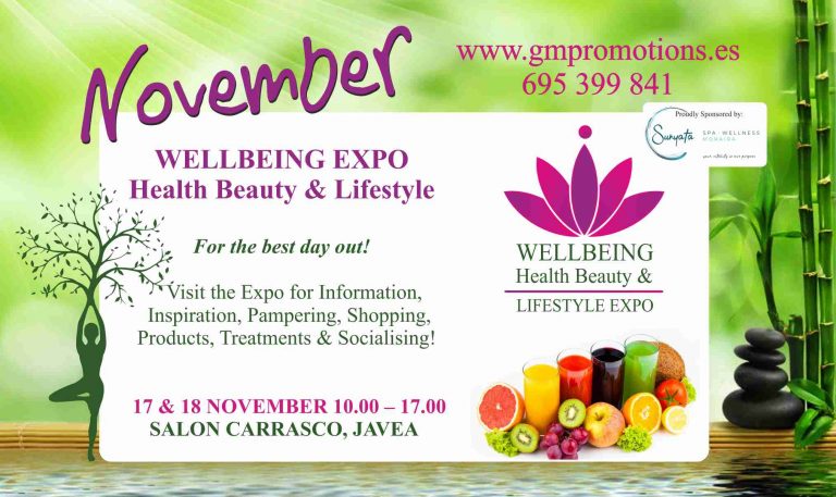 Wellbeing Expo – The Health, Beauty and Lifestyle Show – Two day exhibition at Carrasco, Javea.